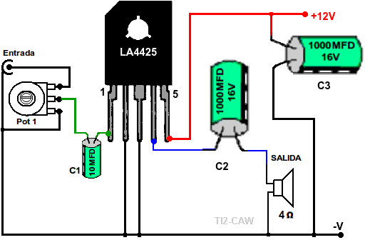amplificador LA4425 o LA4425A