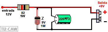 regulador de 9 voltios simple
